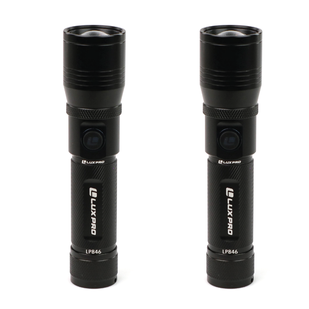 Handheld Dual-Power Focus Flashlight - 1250 Lumens - LP846-2PK