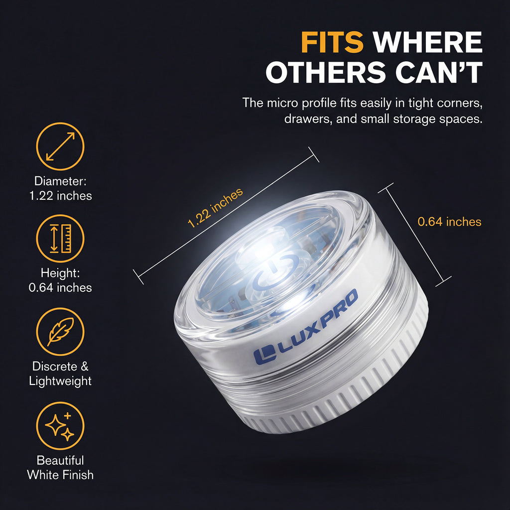LP172 | Waterproof Micro LED Puck Lights, 5 Pack