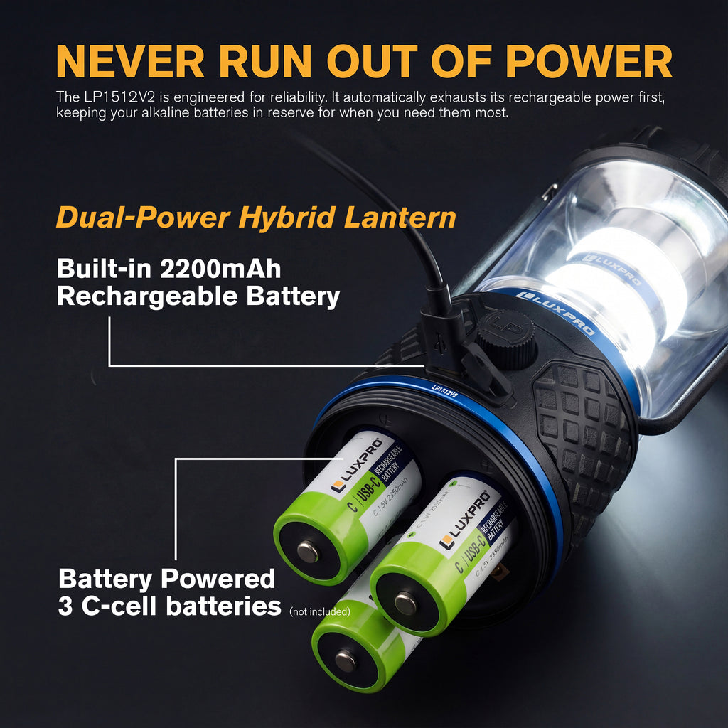 Dual Power LED Lantern - 2000 Lumens | LP1512v2