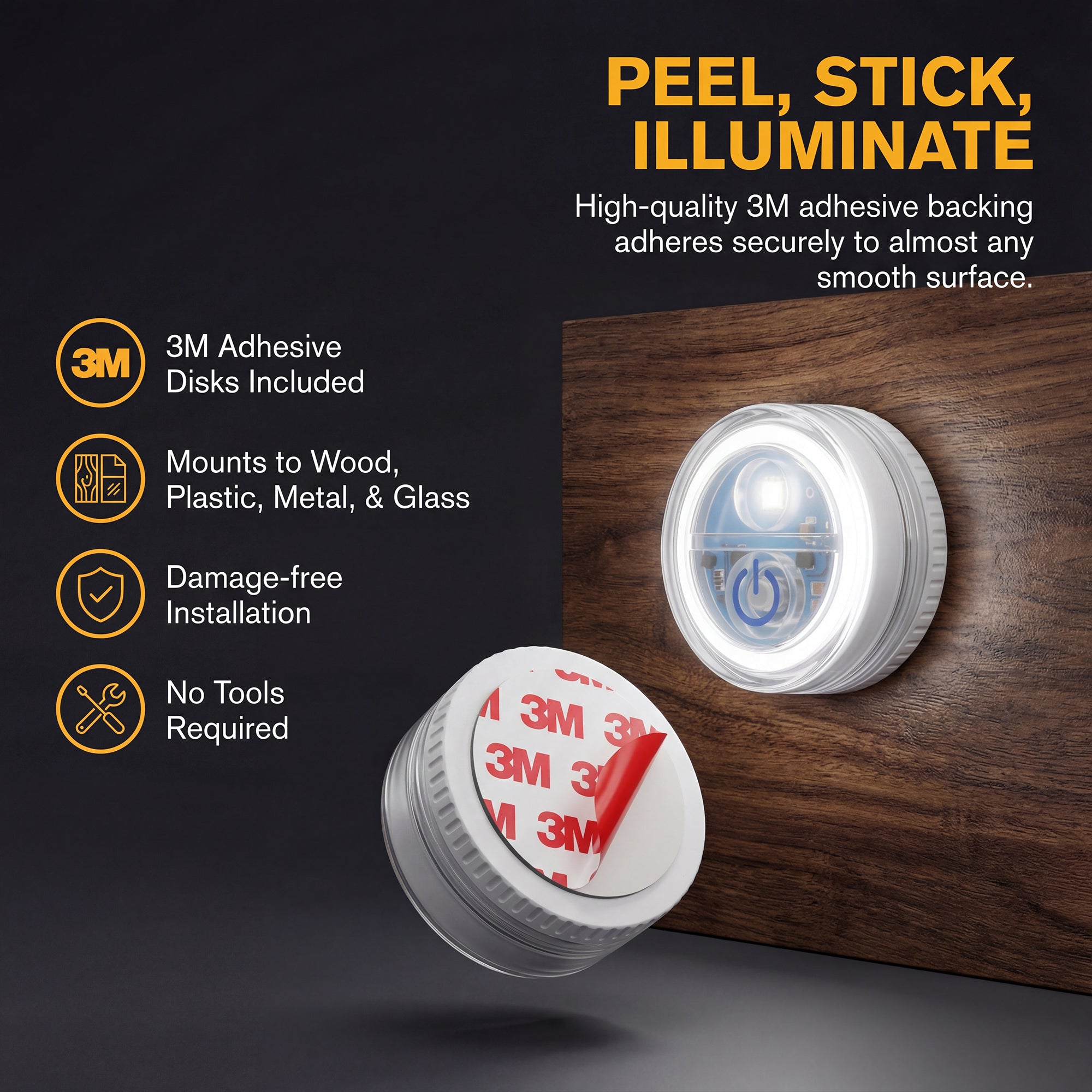 LP172 | Waterproof Micro LED Puck Lights, 5 Pack