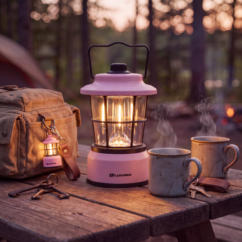 Retro Lantern Combo Pack, Full-Size & Mini Keychain Lantern | LP1535COMBO