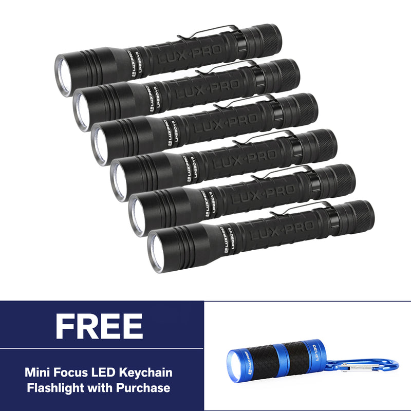 LED Pocket Flashlight 2AA, 300 Lumen - Compact 6-Pack | LP290V3