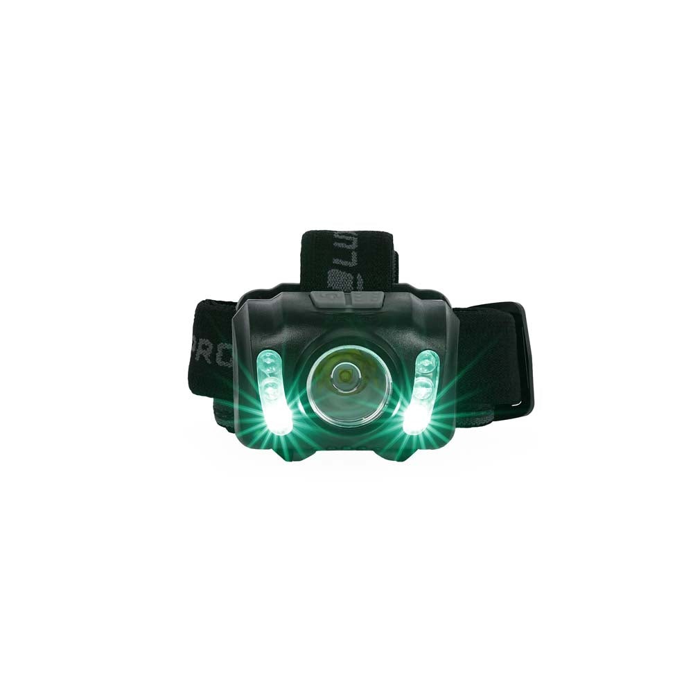 Camping headlamp in green mode