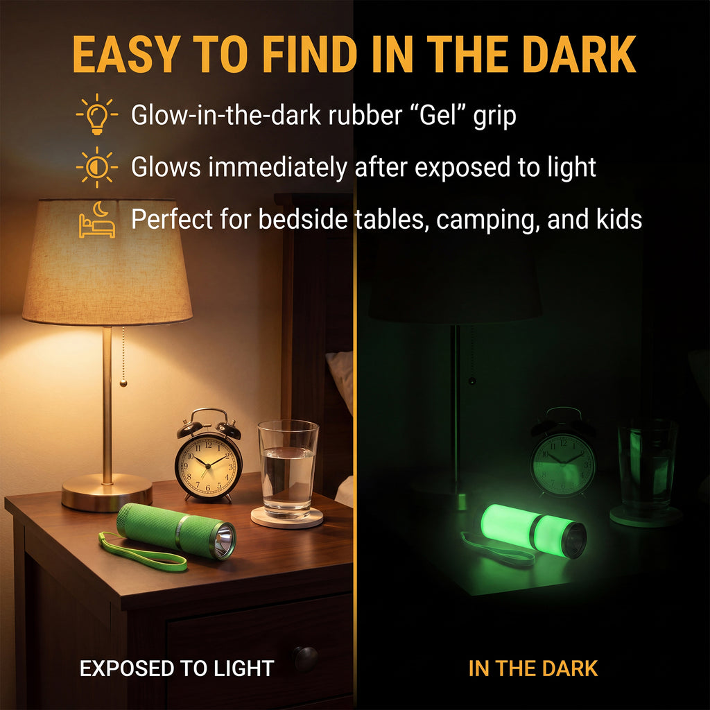 LP395C Gels Glow-in-the-dark LED Flashlight