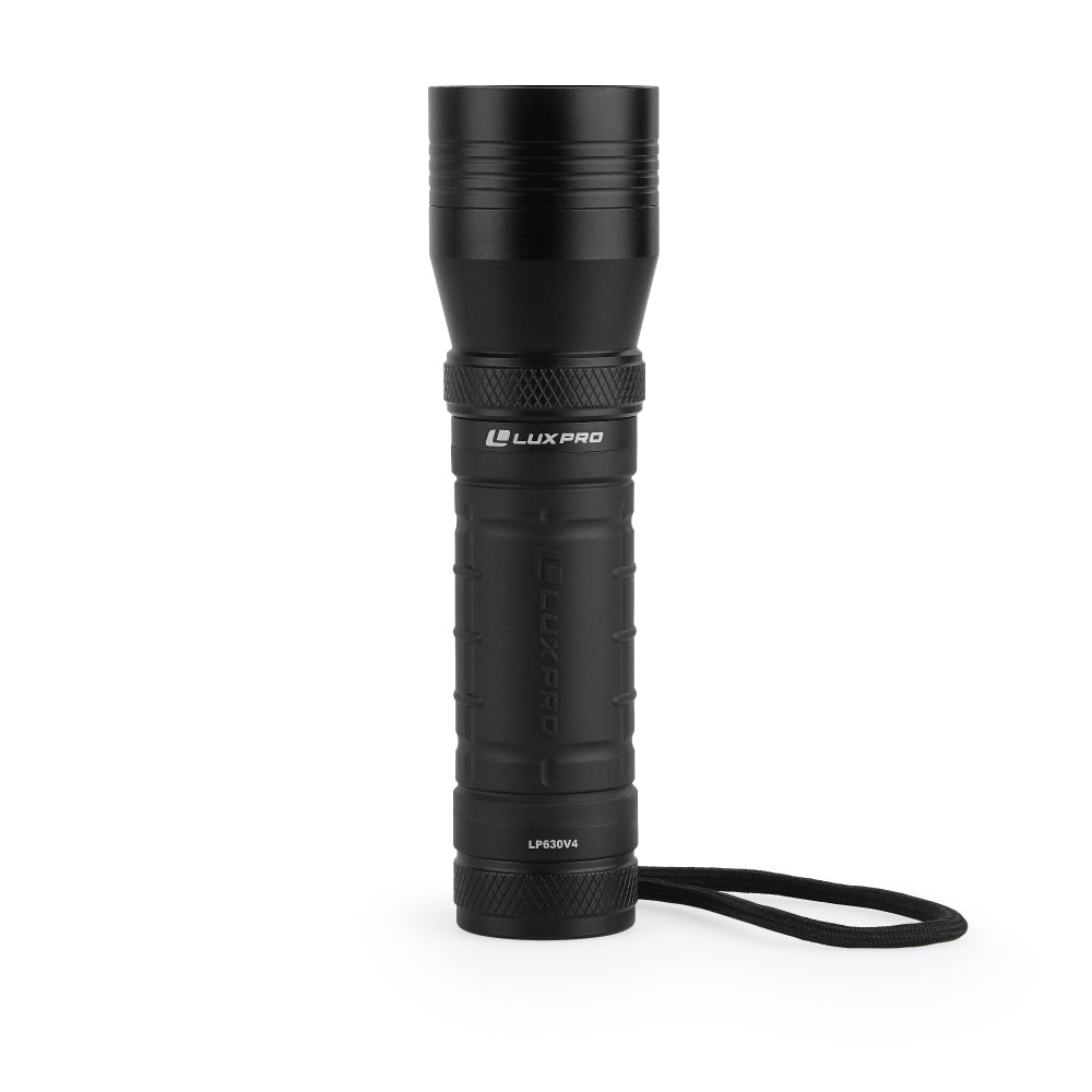 Vertical image of focusing flashlight