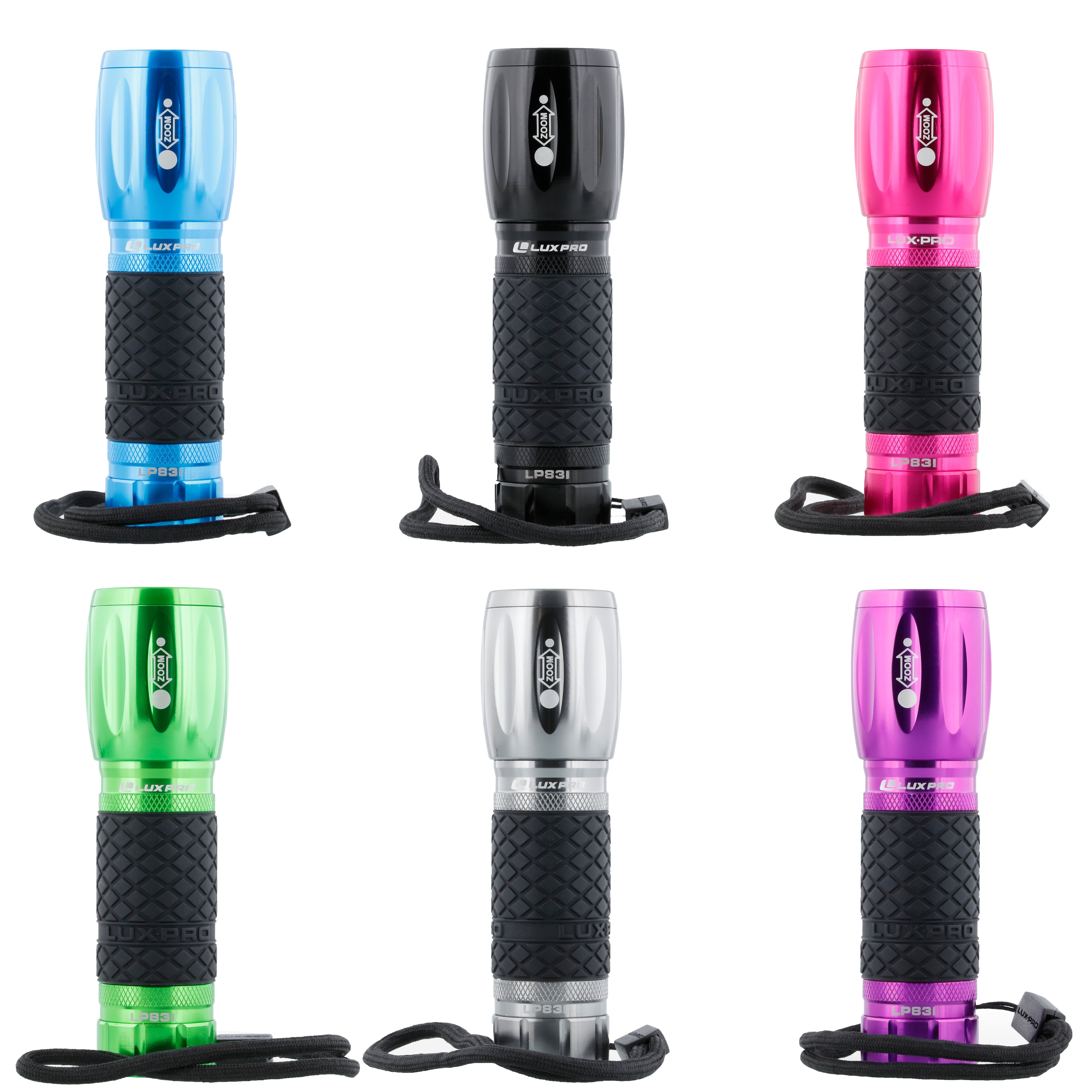 Compact 250 Lumen LED Focusing Flashlight, Various Colors | LP831C