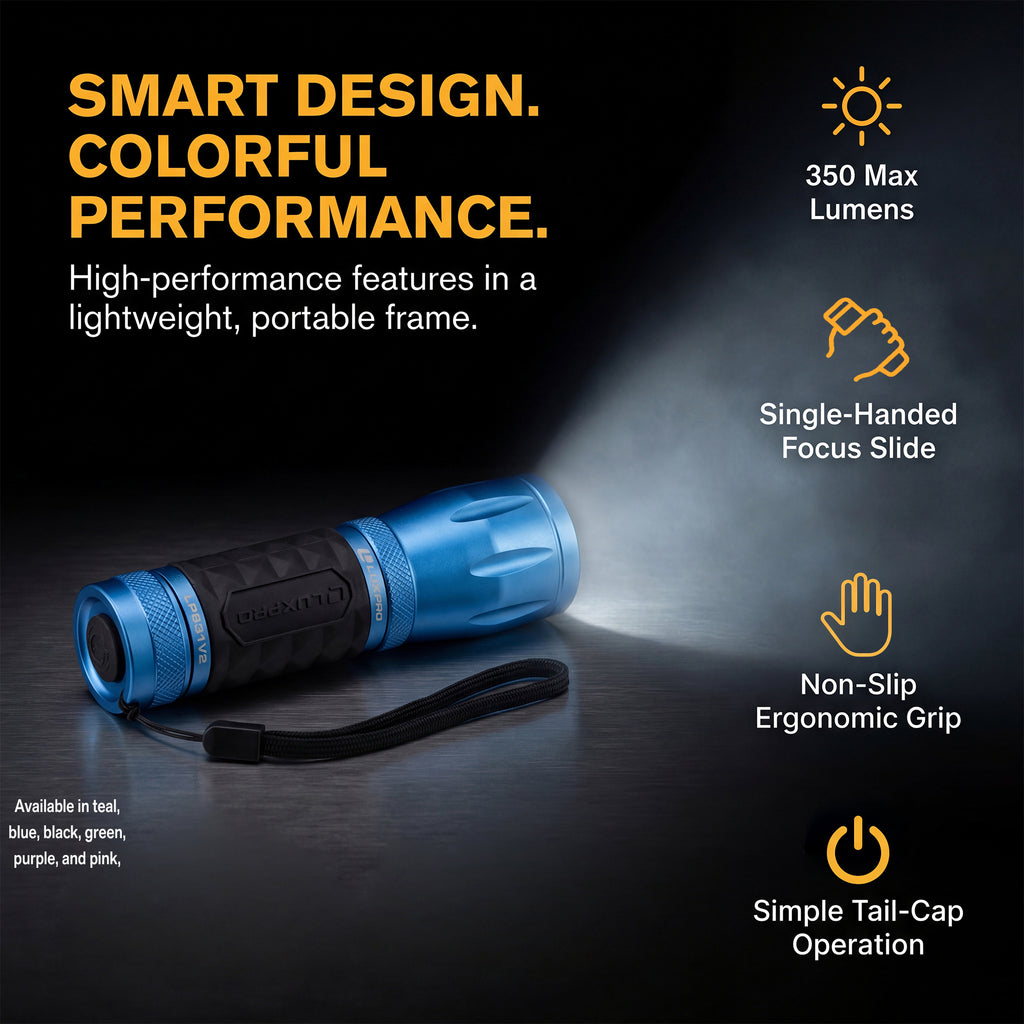 Focusing LED Flashlight, Various Colors - 350 Lumen | LP831v2