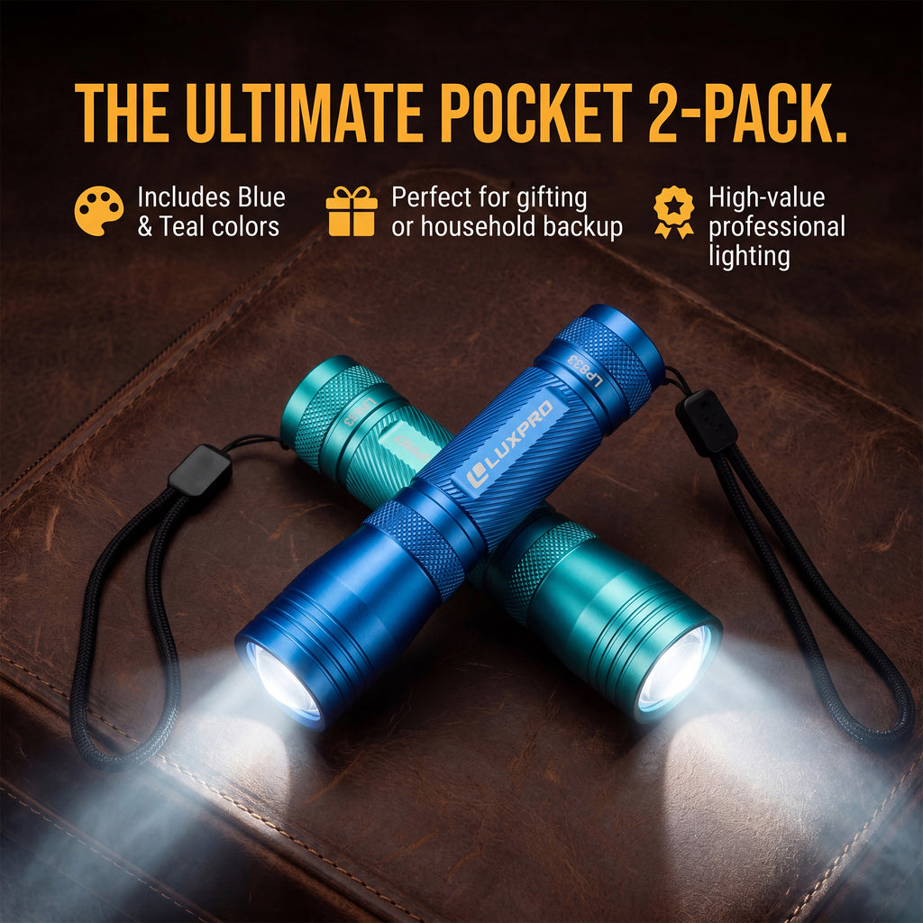 Focusing LED Flashlight 2-Pack - 120 Lumen | LP833-2PK