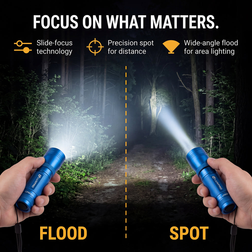 Focusing LED Flashlight 2-Pack - 120 Lumen | LP833-2PK
