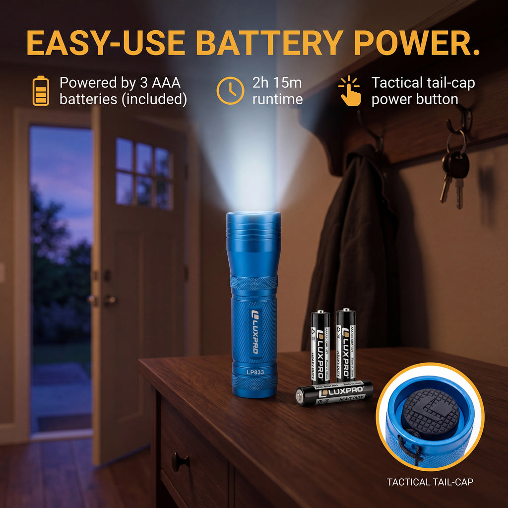 Focusing LED Flashlight 2-Pack - 120 Lumen | LP833-2PK