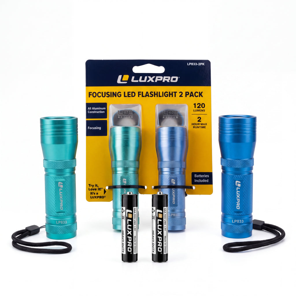 Focusing LED Flashlight 2-Pack - 120 Lumen | LP833-2PK