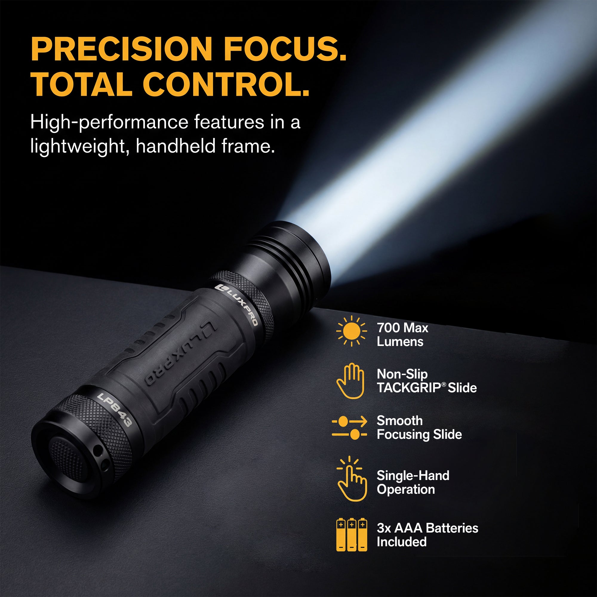 Handheld Focus LED Flashlight - 700 Lumen | LP843