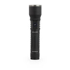 Black flashlight with LUXPRO branding on a white background