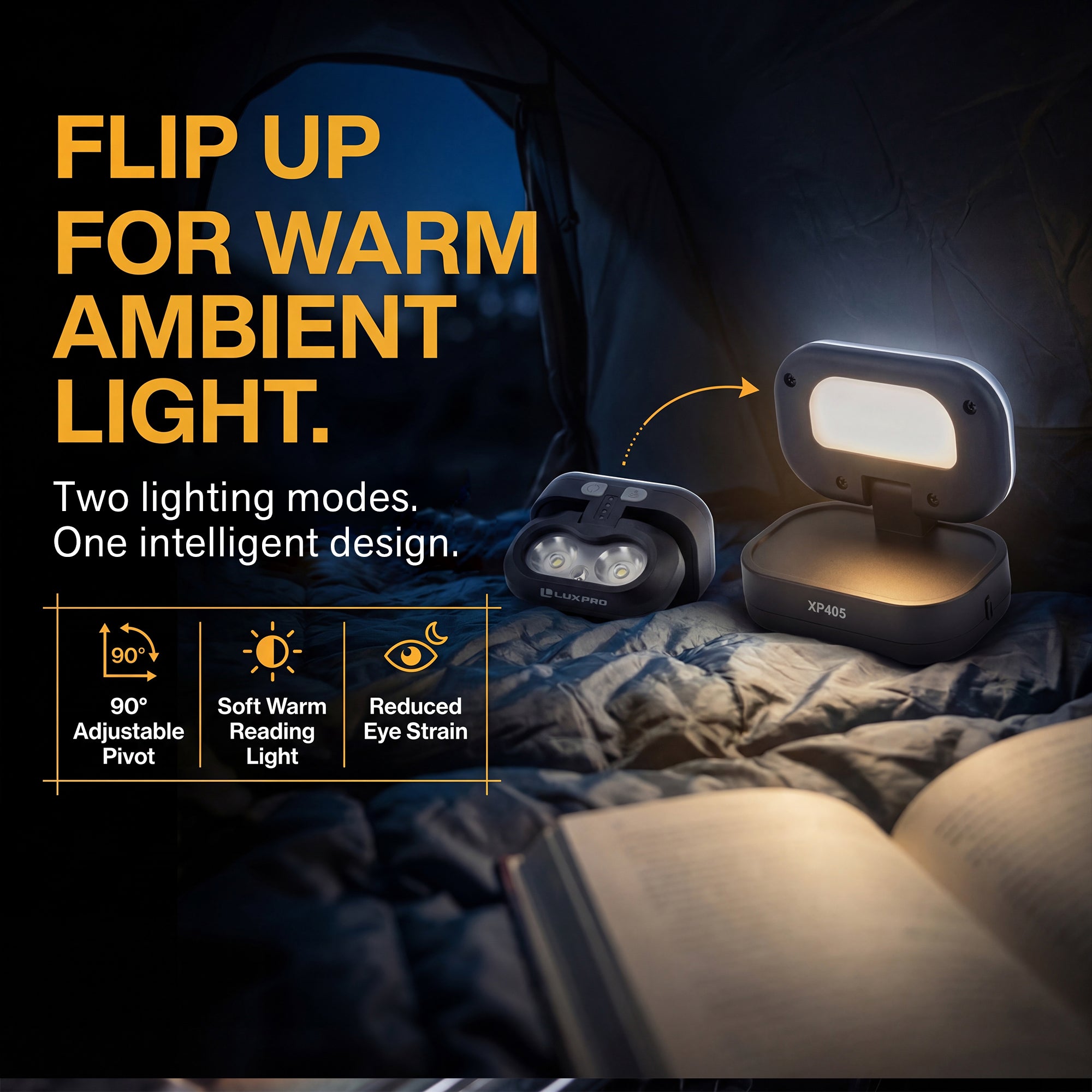 USA Series Rechargeable Flip-up Headlamp - 450 Lumens | XP405US