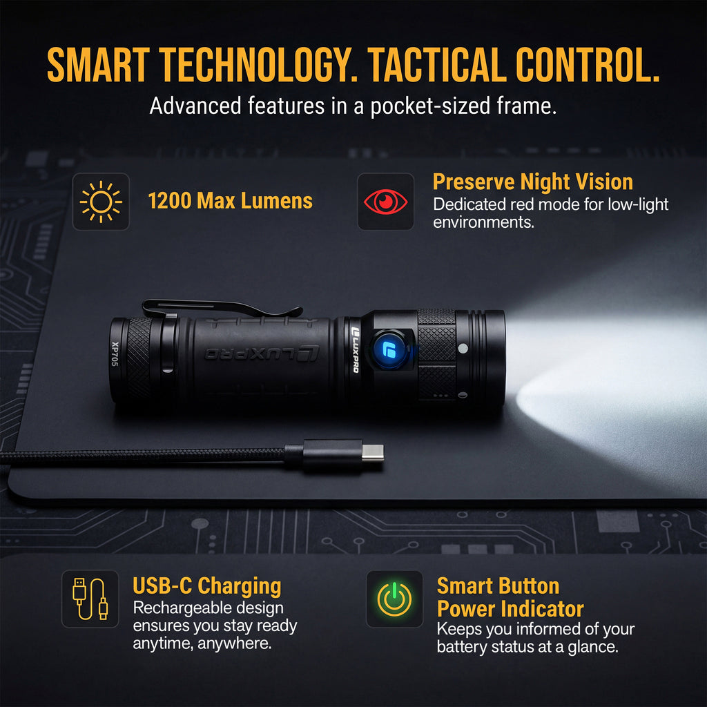 Pro Series - Power Plus Red LED Flashlight - 1200 Lumen | XP705