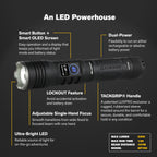 Pro Series DS - High performance LED Flashlight - 2300 Lumen | XP709