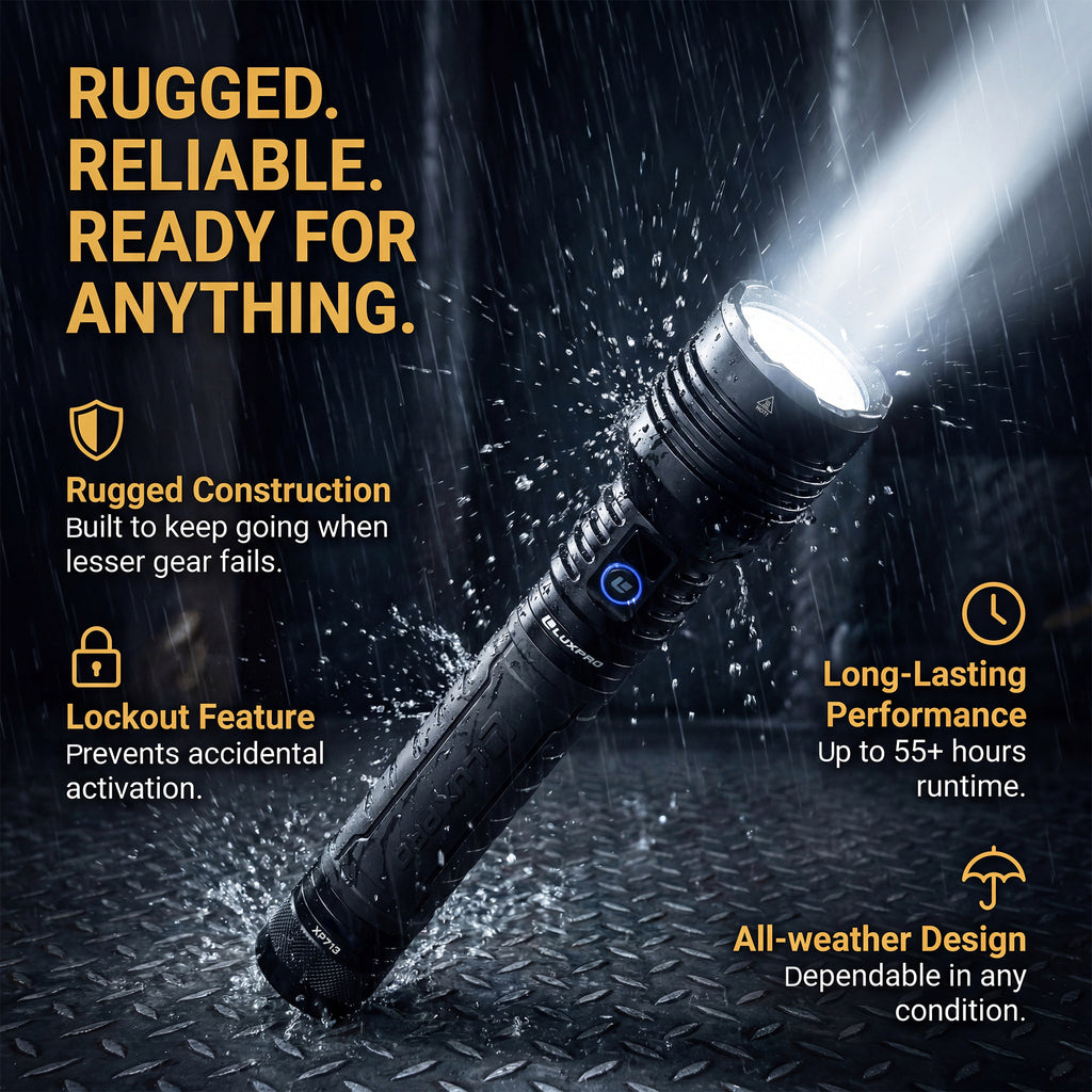 Pro Series DS - High Performance Rechargeable LED Flashlight - 11600 Lumen | XP713
