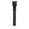 Black LED flashlight on a white background