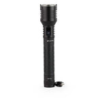 Black flashlight wit LUXPRO branding on a white background