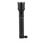 Black flashlight wit LUXPRO branding on a white background