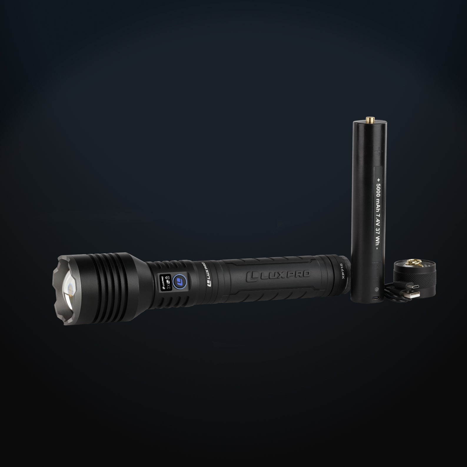 Pro Series DS - High Performance Rechargeable LED Flashlight - 16000 Lumen | XP715