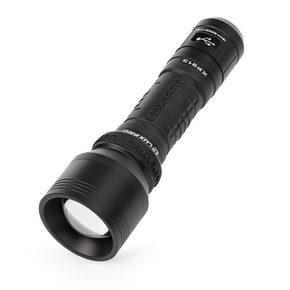 XP913 Pro Series 1100 Lumen LED Rechargeable Focus Flashlight – LUXPRO