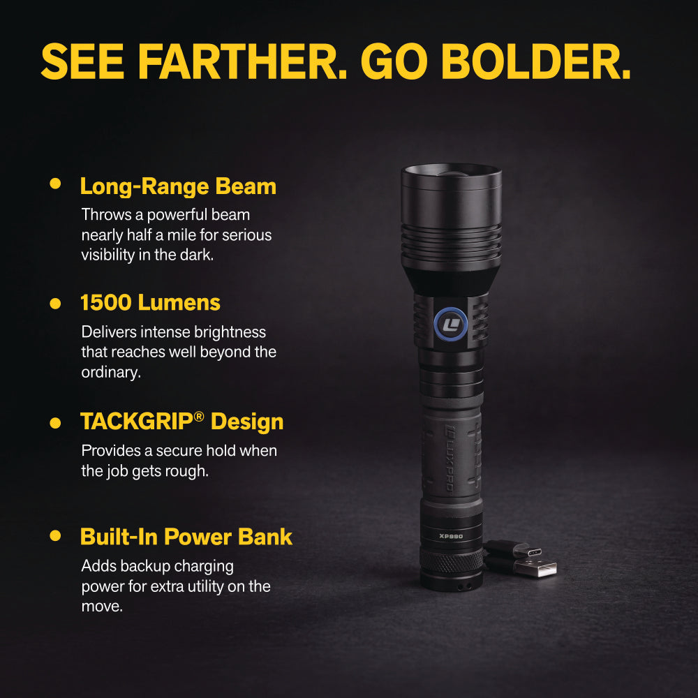 Rechargeable Long Range LED Flashlight - 1500 Lumens | XP990