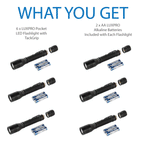 6 LED Flashlights with 12 AA Alkaline Batteries