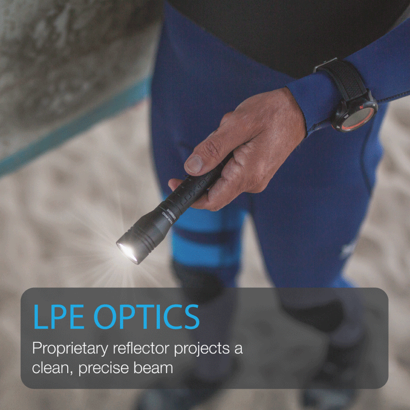 LED Flashlight with LPE Optics