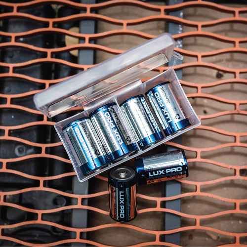 8 D Cell Batteries and Storage Box