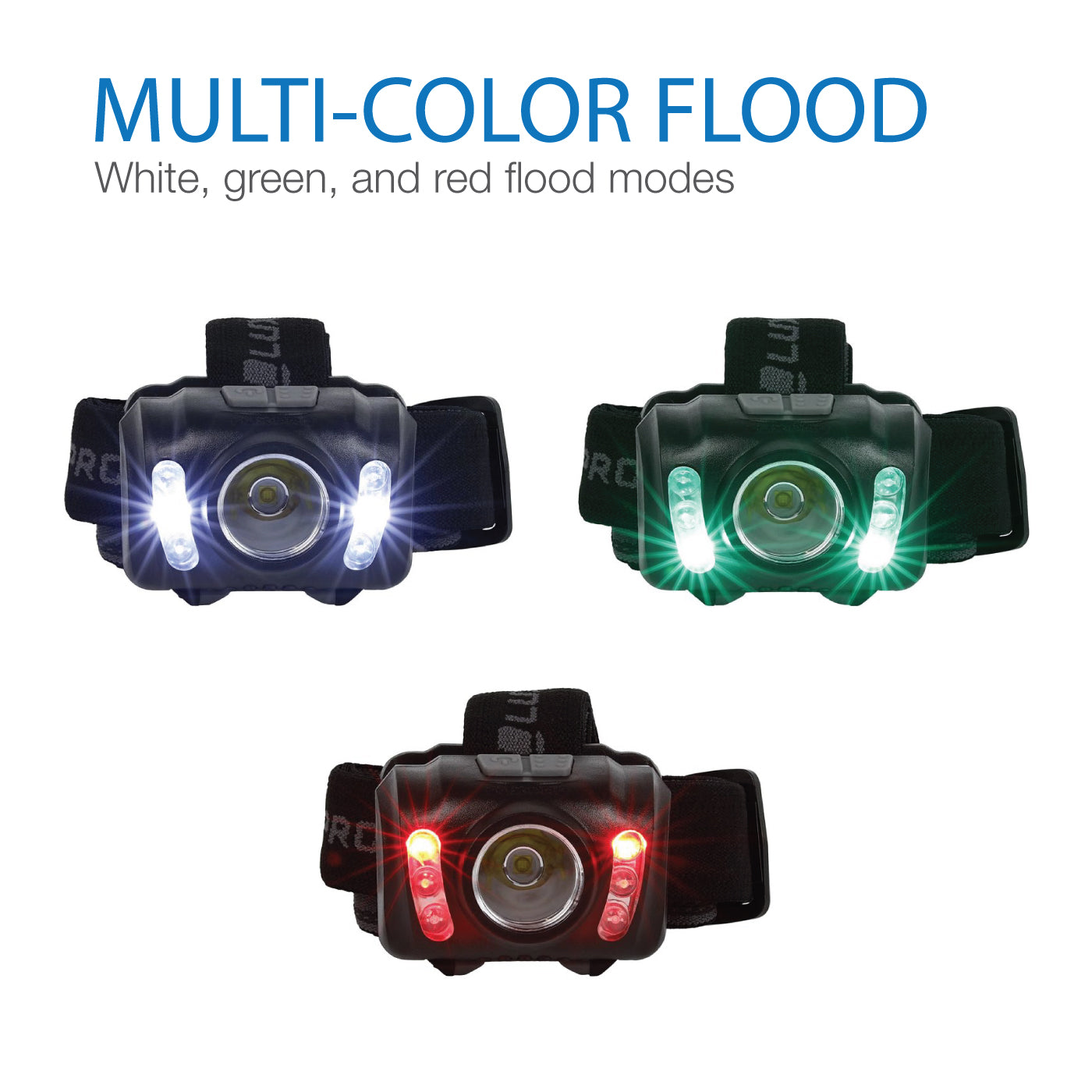 LP345v2 - 6 Pack Extended Run-Time Multi-Color LED Headlamp – LUXPRO