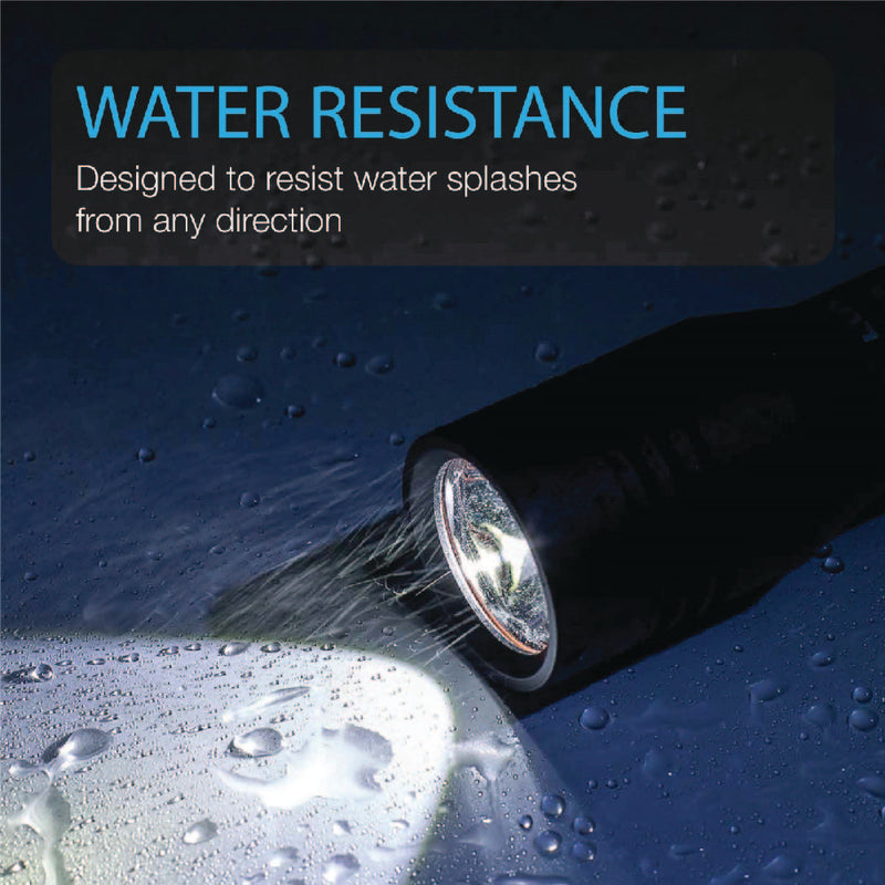 LED Flashlight with water droplets water resistant flashlight