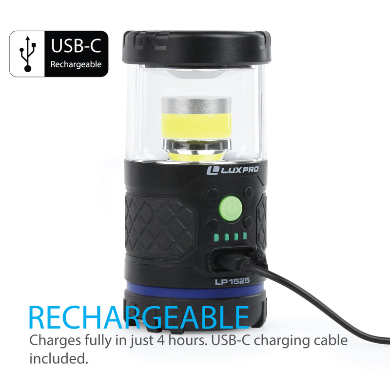 LP1525 527 Waterproof Rechargeable LED Lantern – LUXPRO